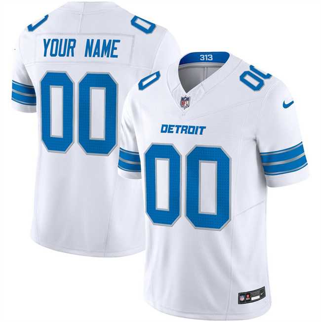 Mens Detroit Lions Active Player Custom White 2024 F.U.S.E. Vapor Limited Football Stitched Jersey->customized nfl jersey->Custom Jersey